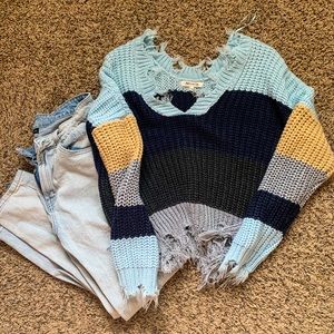 Distress sweater